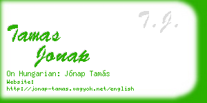 tamas jonap business card