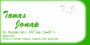 tamas jonap business card